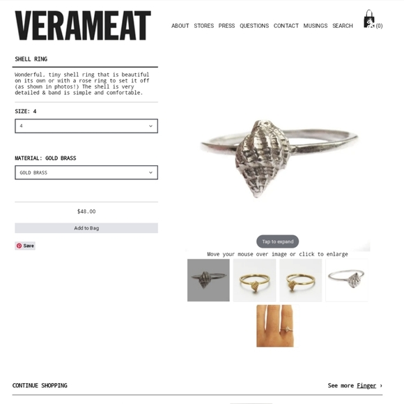 Verameat Shell Ring in Sterling Silver 🐚 - Picture 6 of 6